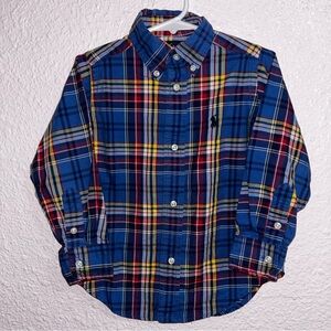 Ralph Lauren Kids Plaid Shirt - Blue, Red, Yellow